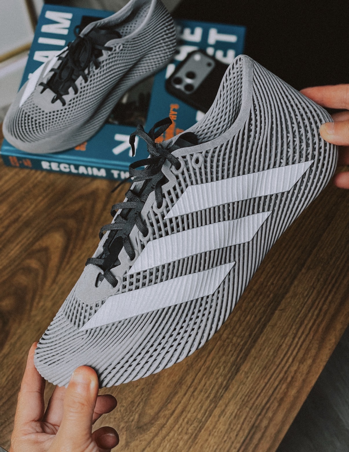 男女鞋 ADIDAS CLIMACOOL LACED 灰白黑 3D列印 一體成型 透氣 支撐 休閒 運動鞋【KJ8967】