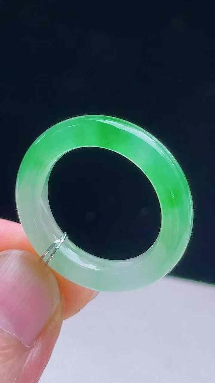 翡翠冰陽綠戒圈 (圈口 15mm),天然翡翠A玉, 緬甸玉, Jade, Jadeite