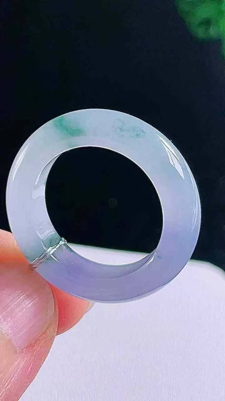 96237 翡翠冰紫飄花戒圈 (圈口 17mm)