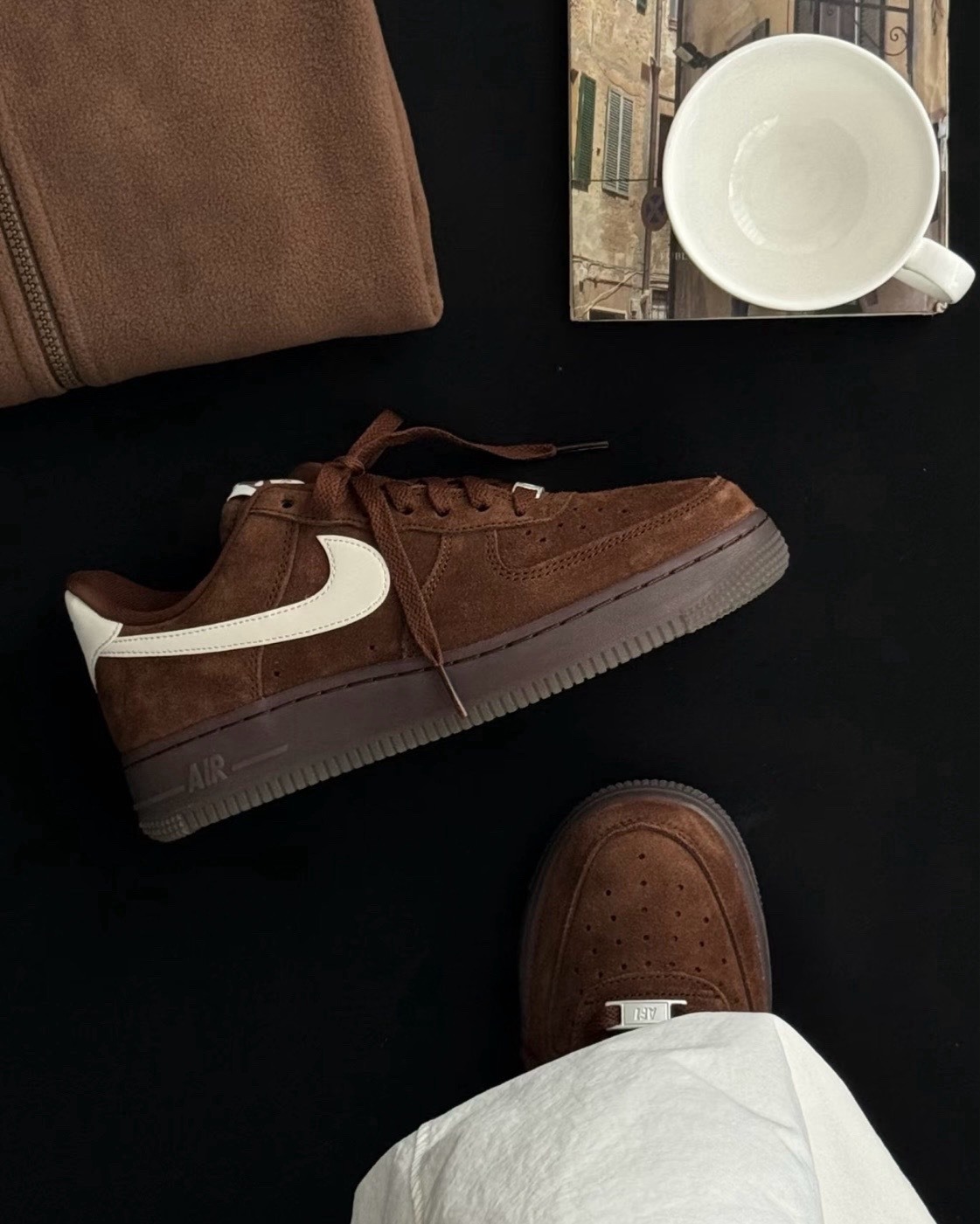 Nike Air Force 1 '07 麂皮 復古 深棕