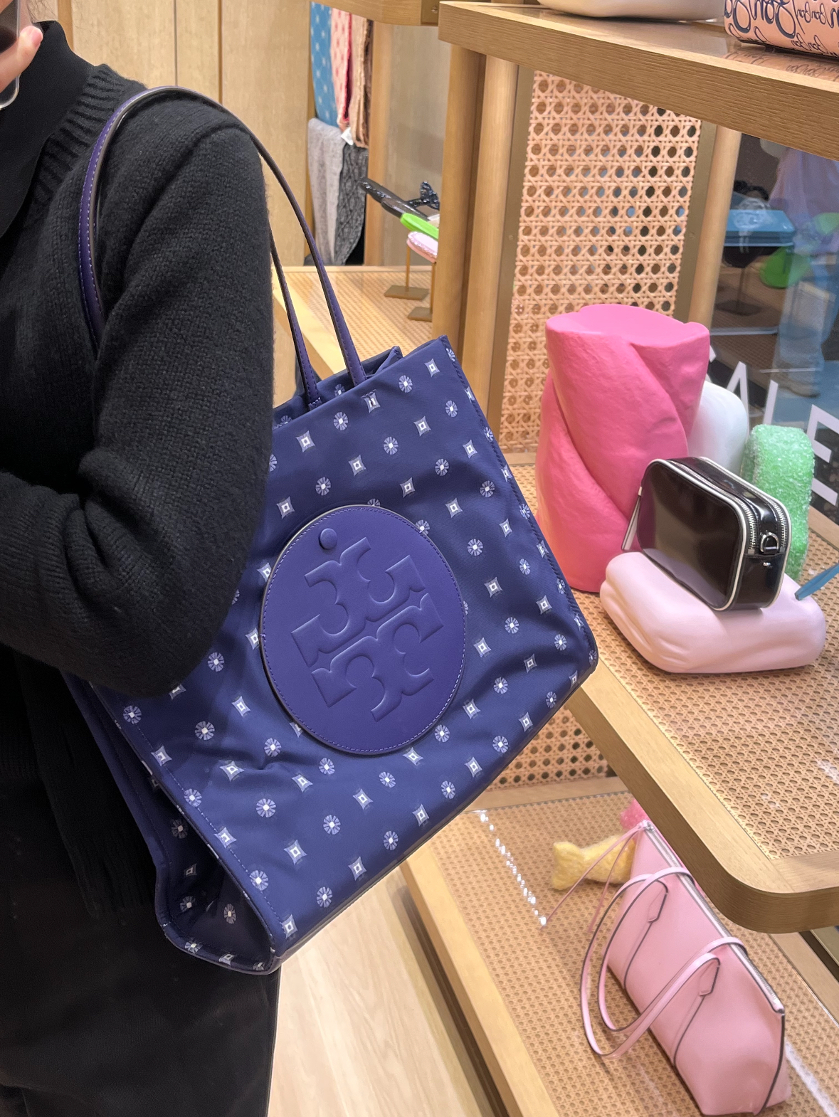【預購】TORY BURCH N092253 Ella 印花托特包 (藍紫色)