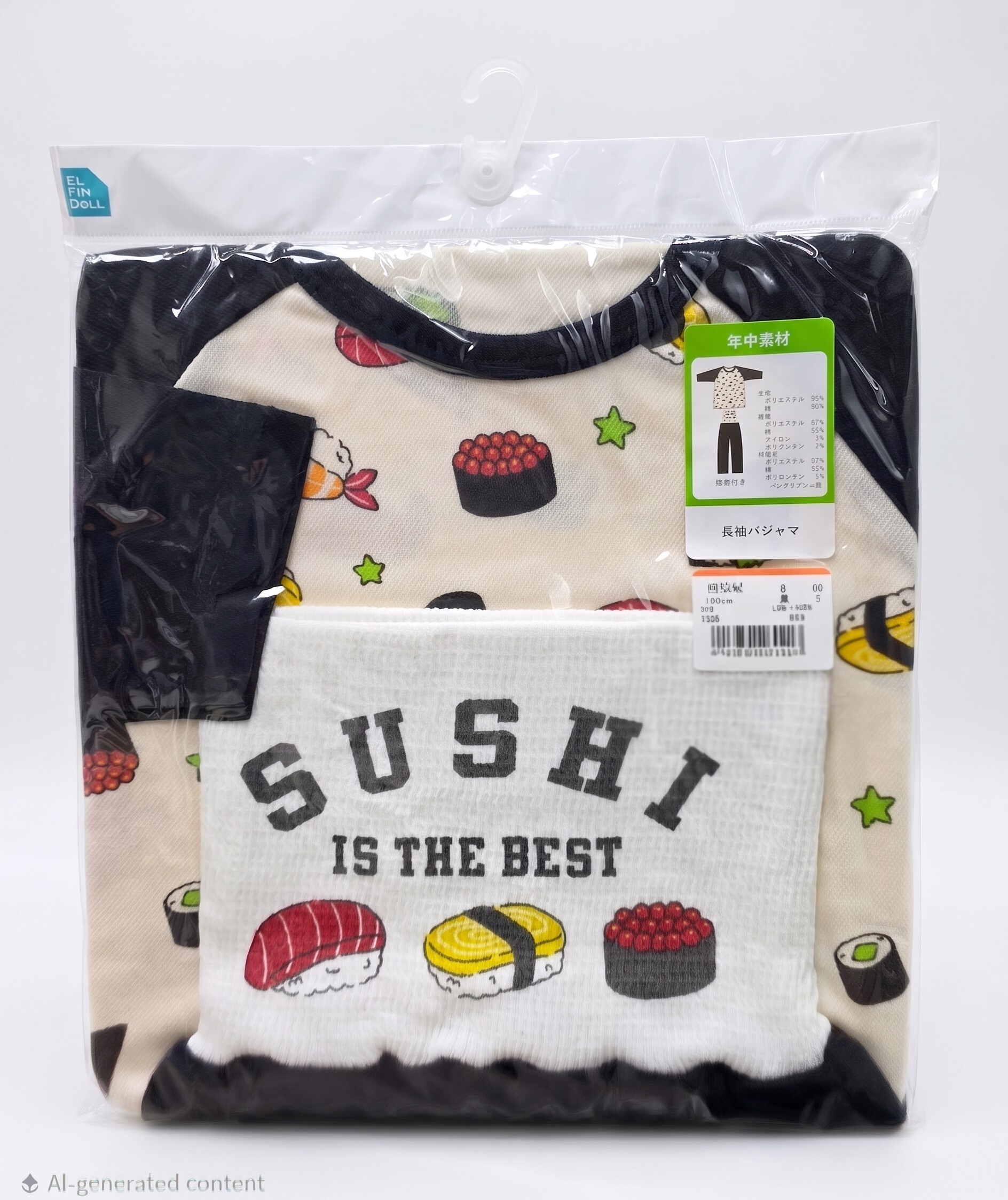 【Nishimatsuya】Sushi Long Sleeve Pajama Set