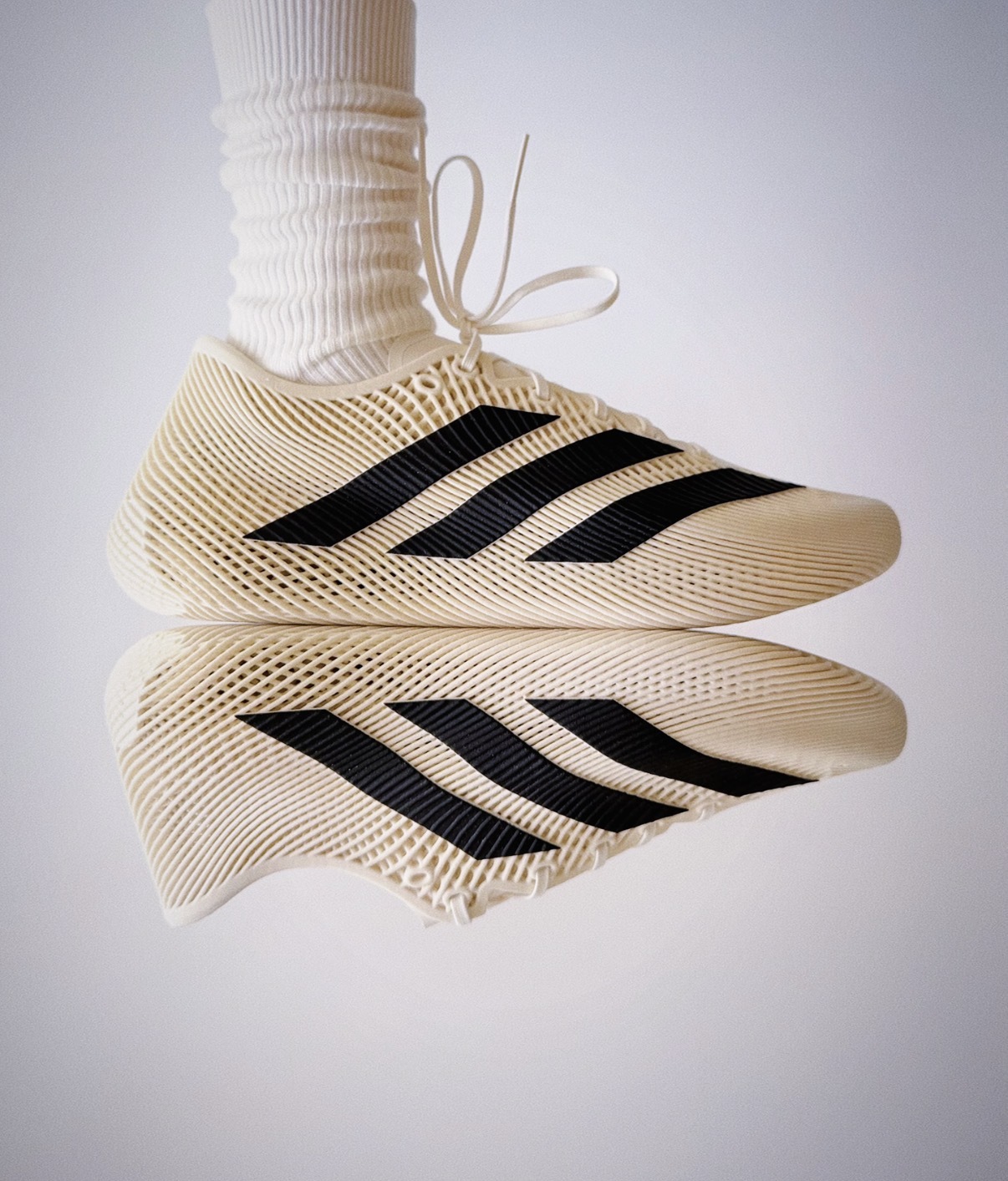 男女鞋 ADIDAS CLIMACOOL LACED 米白黑 3D列印 一體成型 透氣 支撐 休閒 運動鞋【KJ8968】