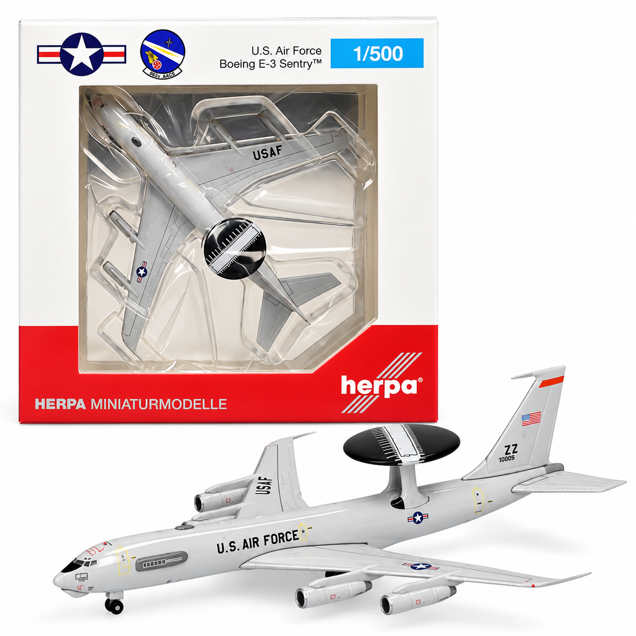Herpa 1/500 美國空軍 波音E-3哨兵 - 第 961 AACS 嘉手納空軍基地