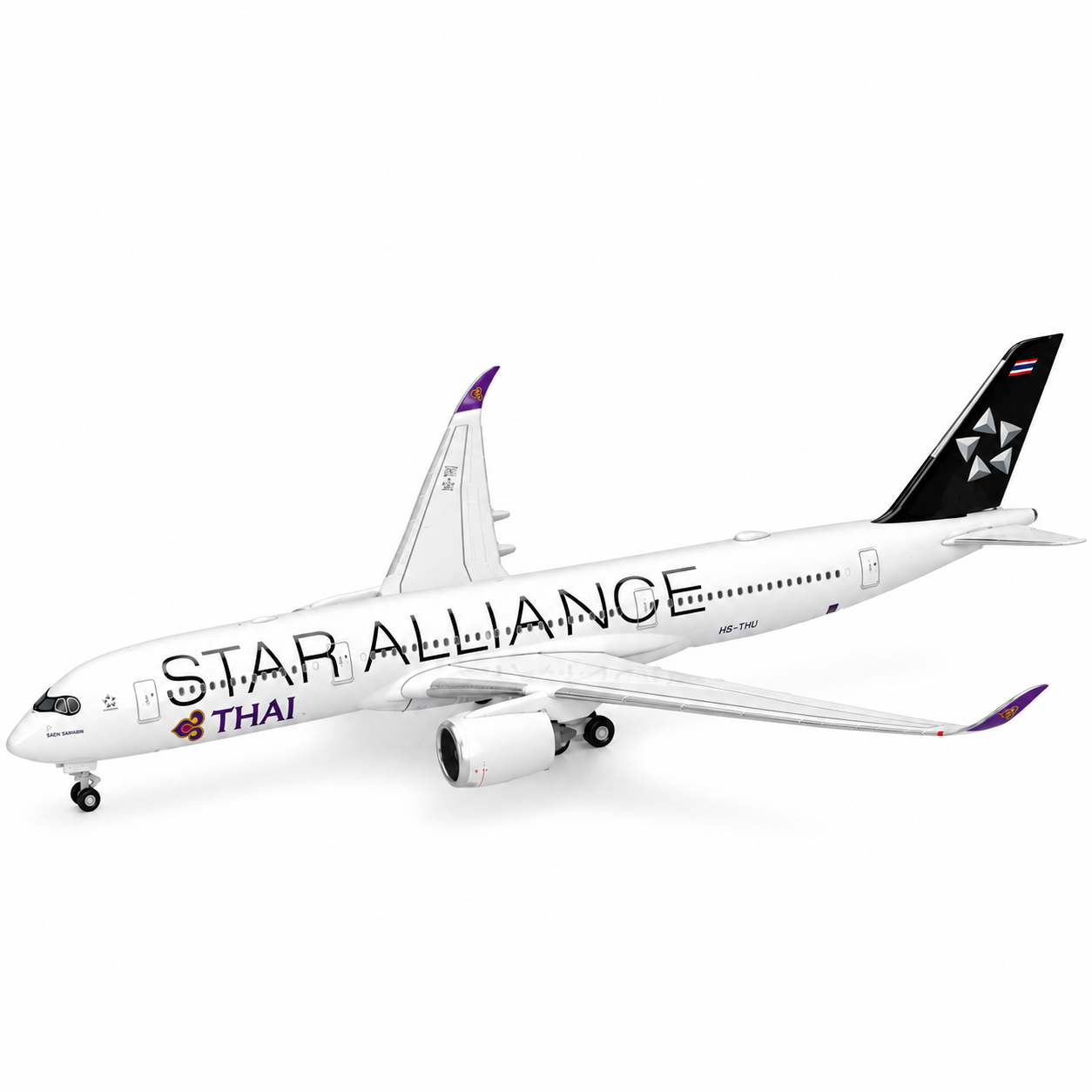 Herpa 1/500 泰國航空 A350-900 HS-THU 星空聯盟塗裝