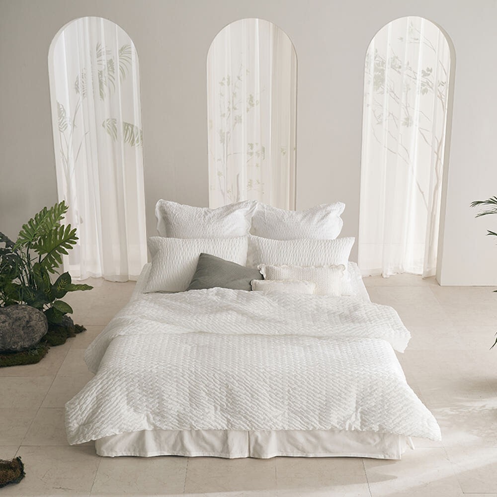 DURARON Seersucker Reversible Summer Comforter