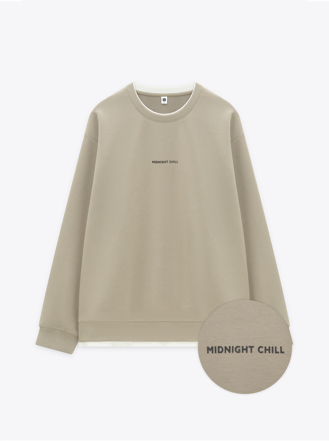 【期間限定】【Q彈呼吸棉】厚版標語印花假兩件大學TEE