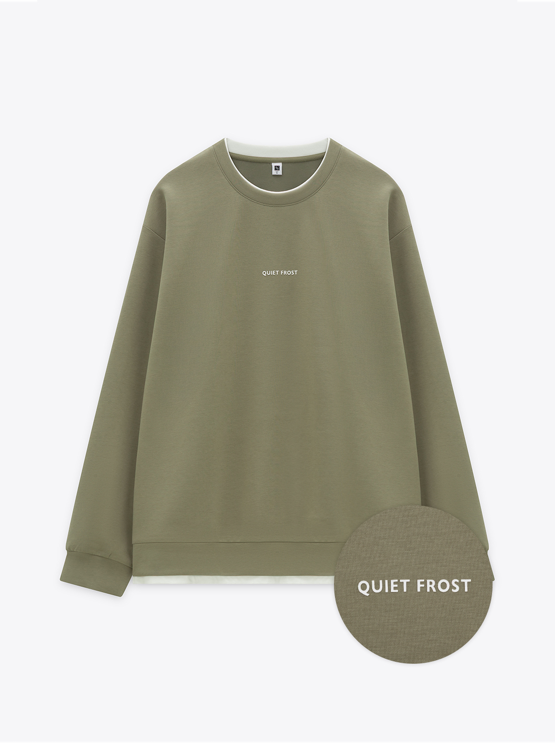 【期間限定】【Q彈呼吸棉】厚版標語印花假兩件大學TEE