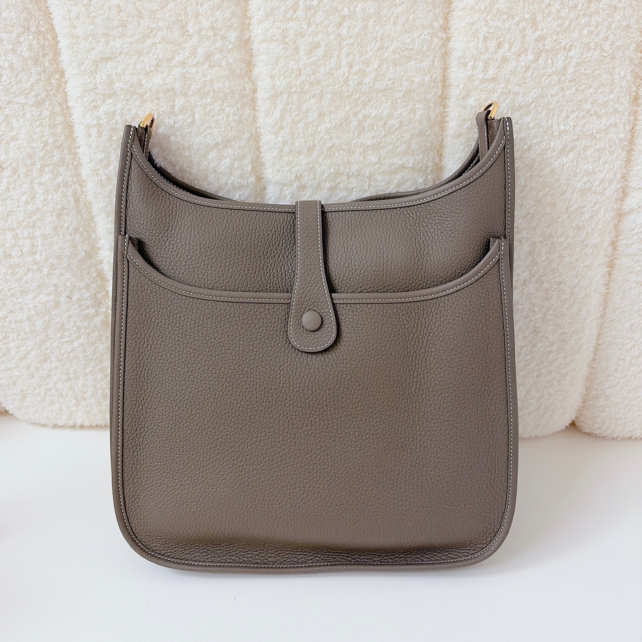 Hermes Evelyne Poche 33 - Taupe / GHW