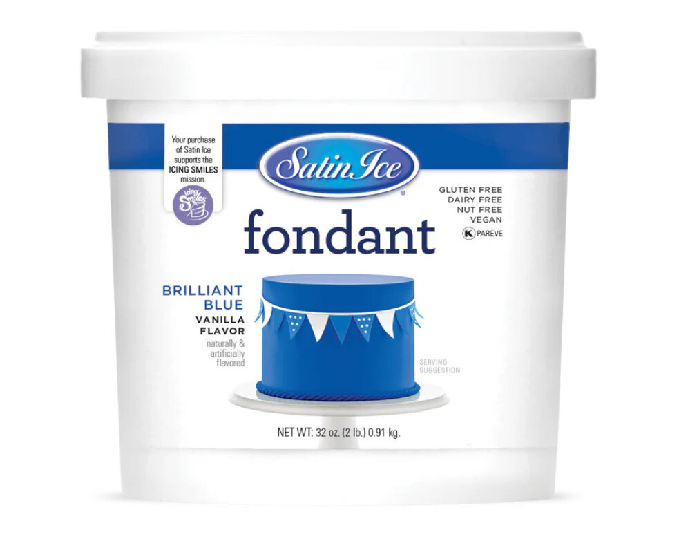 Satin Ice Fondant Brilliant Blue 2lb