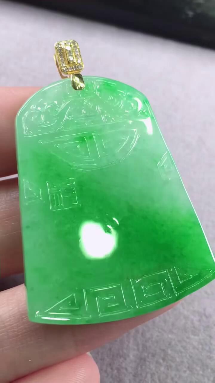 翡翠無事牌,天然翡翠A玉, 緬甸玉, Jade, Jadeite