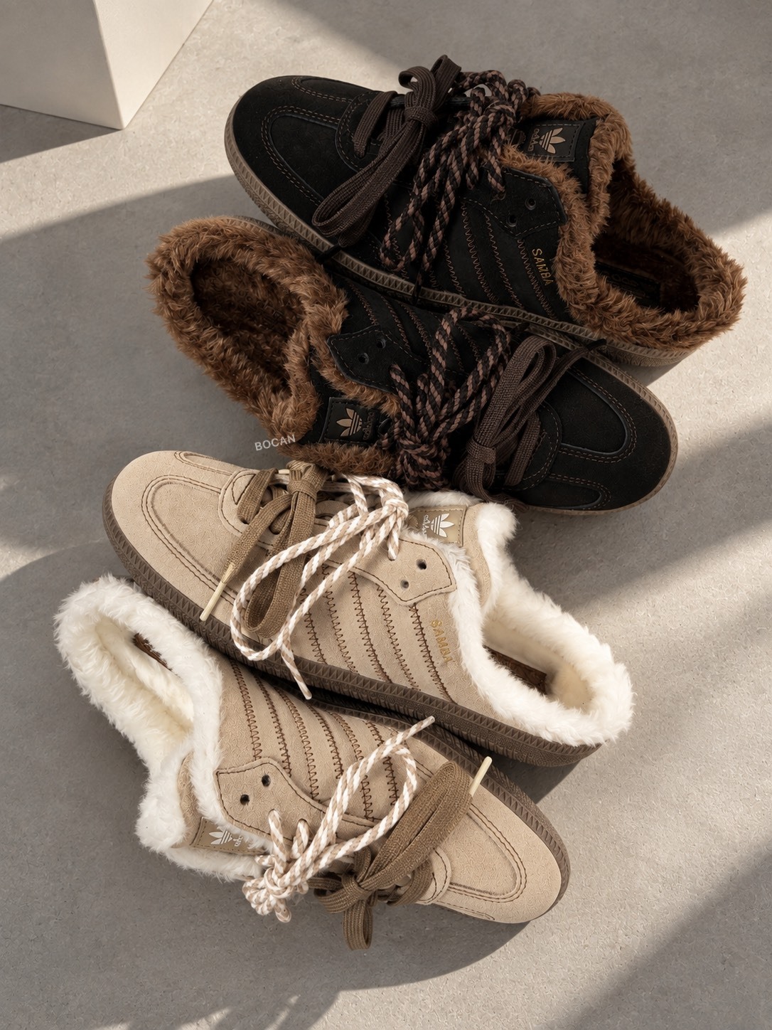 ADIDAS SAMBA MULE 毛絨MIU MIU風 穆勒 半拖 懶人鞋 二色