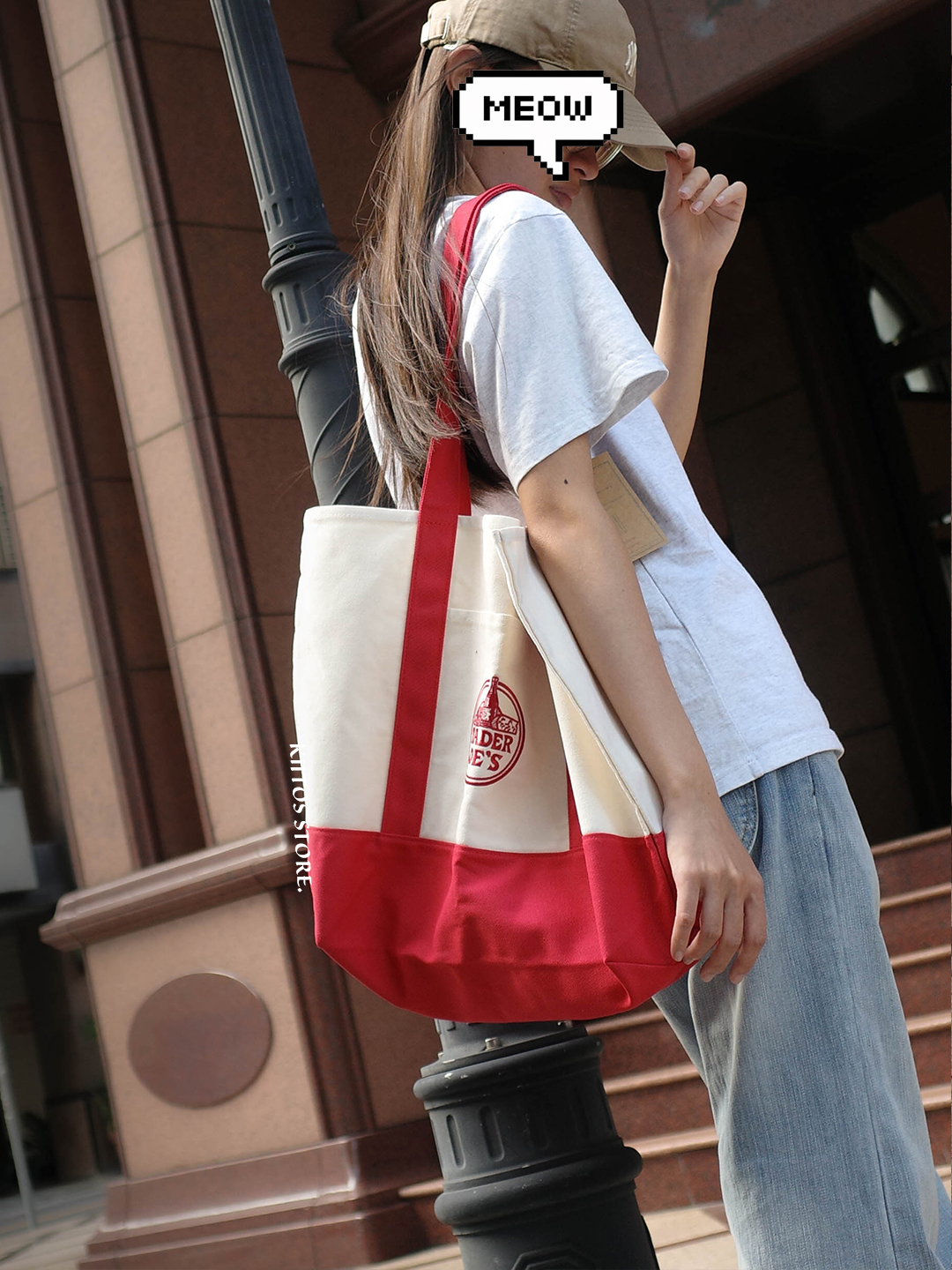 【預購】美國限定 Trader Joe's 經典 Canvas Tote Bag  刺繡 美式 休閒風 大容量 帆布 托特包