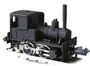津川洋行 14035 N規 有田鐵道 Koppel 1 號機車（還原服役狀態，簡化連桿連接）/ 電動 / 車身顏色：黑色  塗裝組裝模型 / 需要部分組裝
