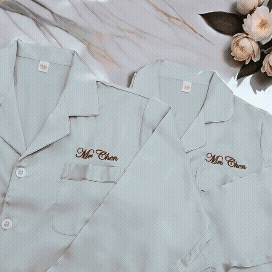 刺繡名字睡衣-長袖