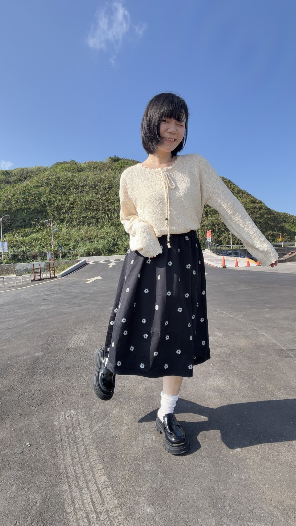 日系小公主花花半分裙
