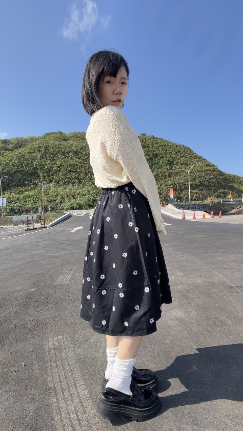 日系小公主花花半分裙