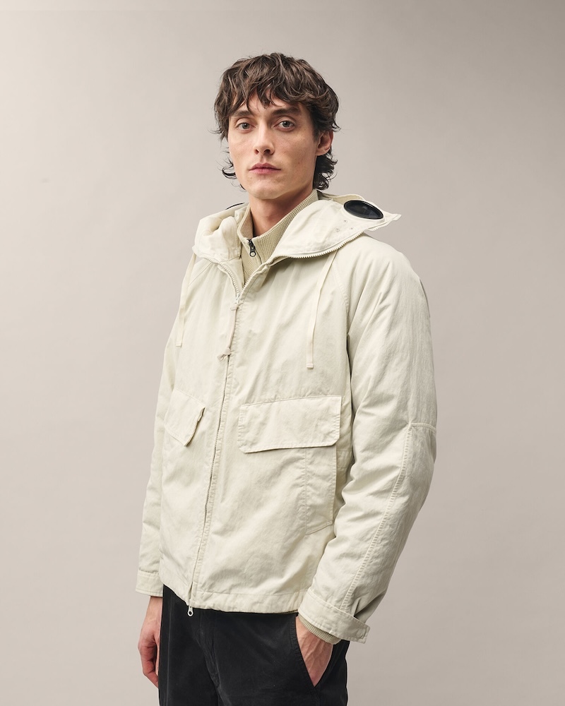 C.P. Company - Twill Mixed Explorer Jacket - 21CMOW078A110305G120 SIVER BIRCH