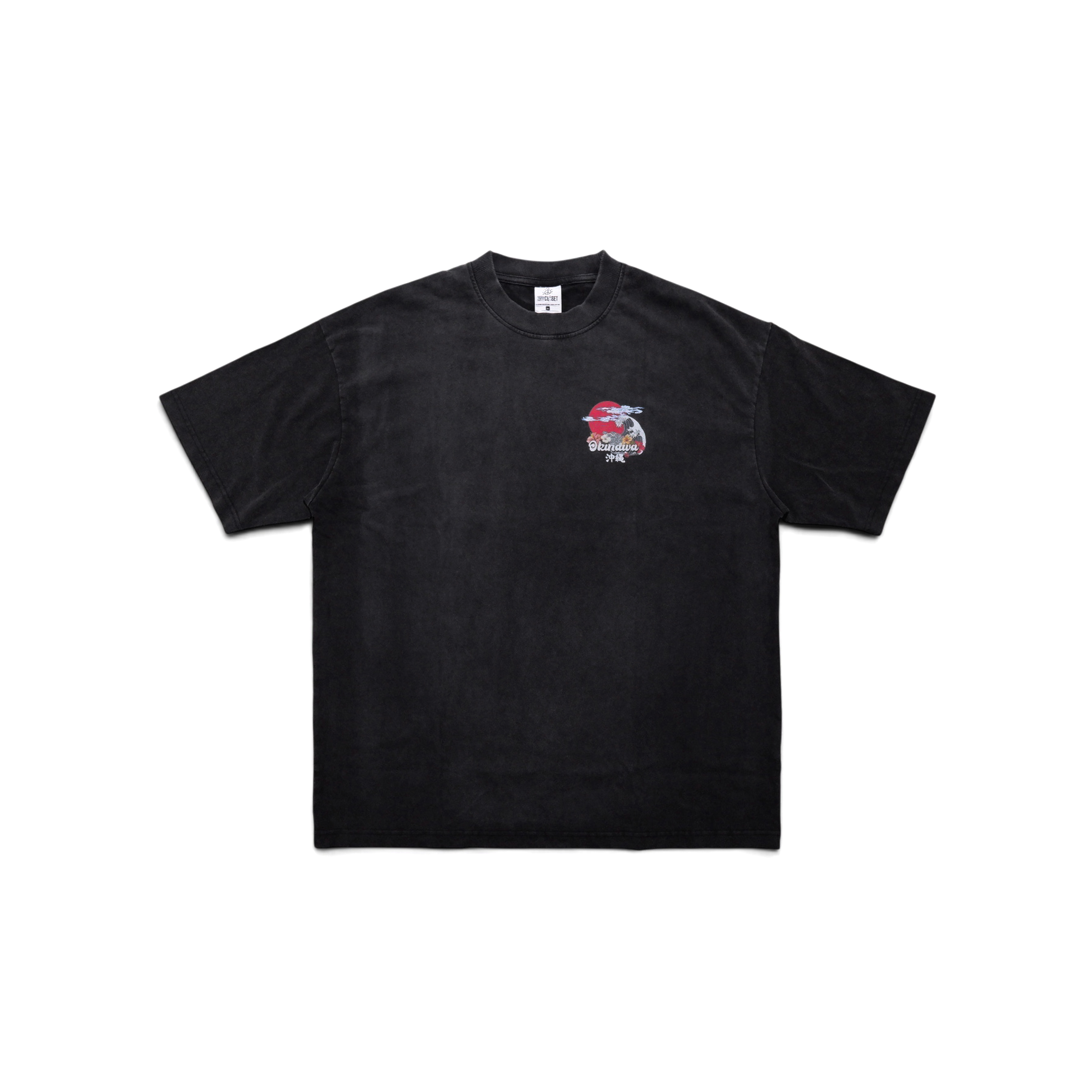 2nd Closet “OKINAWA SURFING” SECOND RABBIT T-SHIRT - Black | TE47