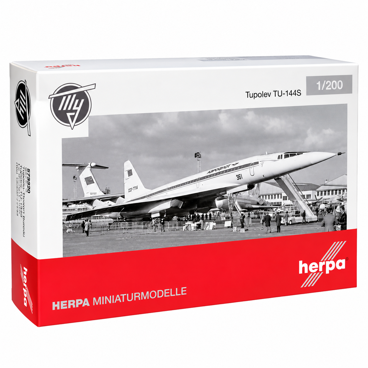 Herpa 1/200 圖波列夫設計局 TU-144S超音速客機 1975年巴黎布爾歇航空展展示機