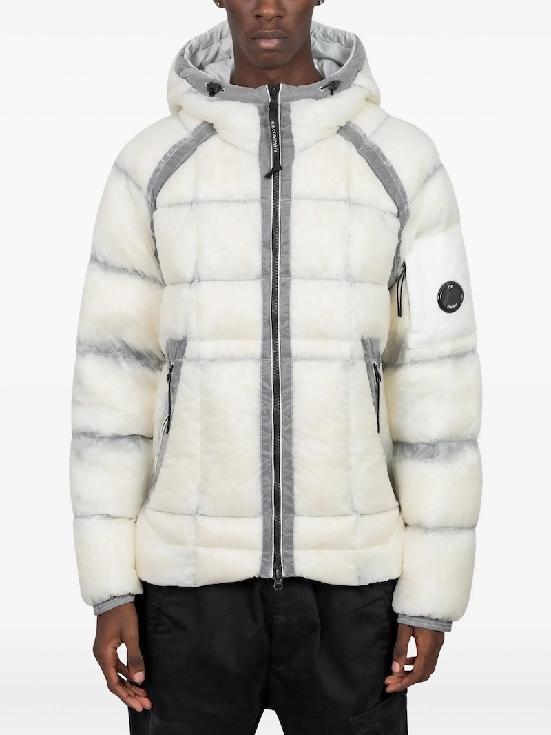 C.P. Company - D.D. Shell Hooded Puffer Jacket - 21CMOW702A110416A120 SIVER BIRCH
