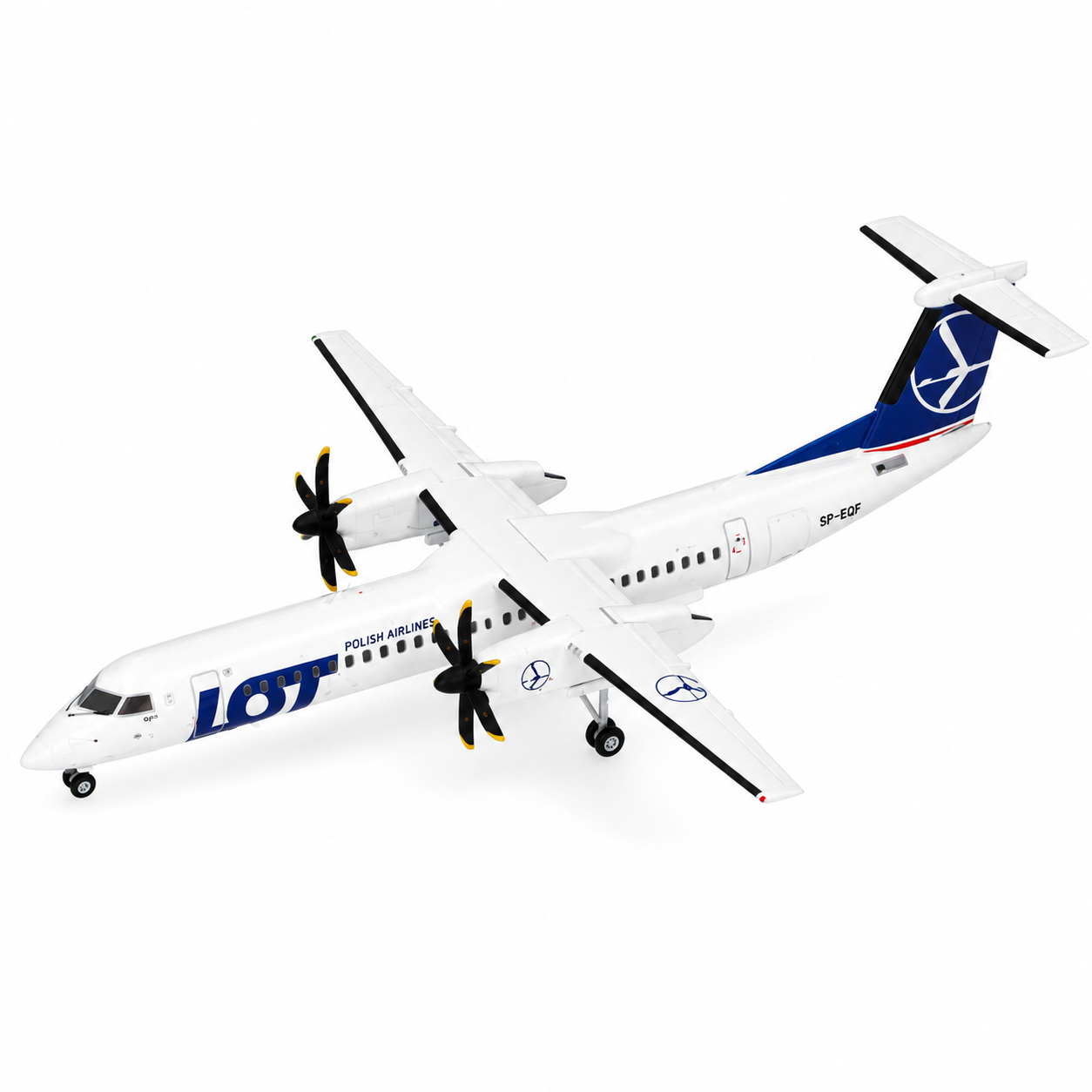 Herpa 1/200 LOT波蘭航空 龐巴迪DASH8-400Q SP-EQF 標準塗裝