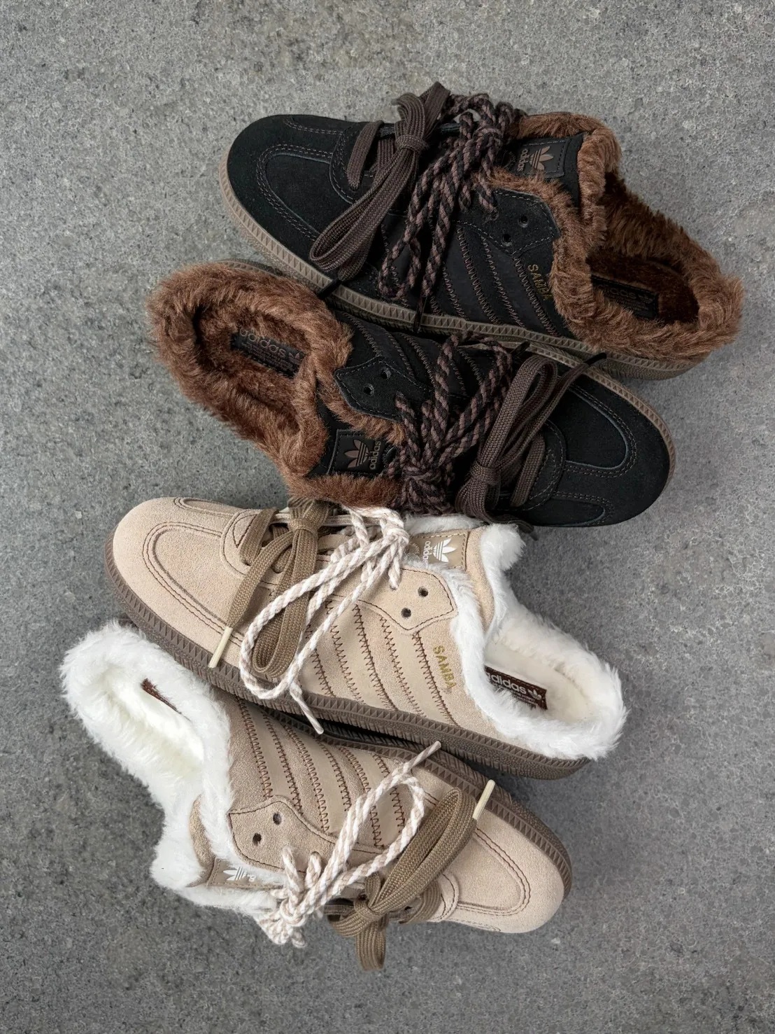 【逢甲 FUZZY】Adidas Samba Mule 毛絨 Miu風 雙鞋帶 穆勒 懶人鞋