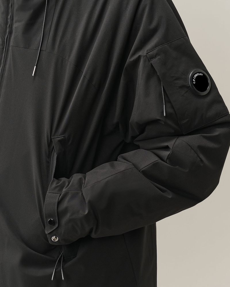C.P. Company - Pro-Tek Primaloft® Silver Hooded Lens Jacket - 21CMOW008A110264A999 BLACK