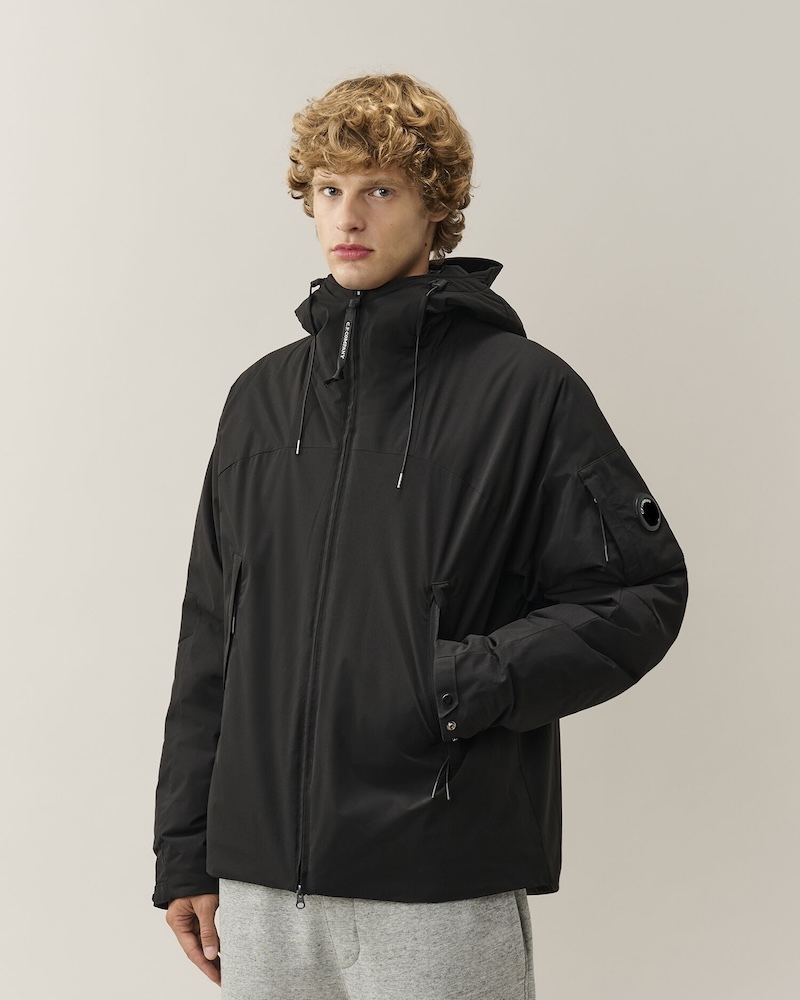 C.P. Company - Pro-Tek Primaloft® Silver Hooded Lens Jacket - 21CMOW008A110264A999 BLACK