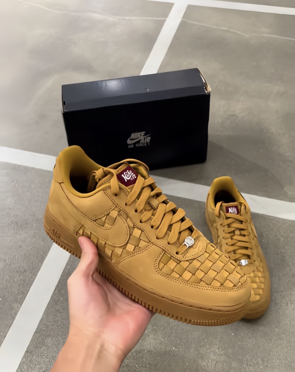 男鞋 NIKE AIR FORCE 1 LOW RETRO PRM ESS 小麥 編織 緩震 復古 皮革 麂皮 休閒鞋【IM5755-700】AF1