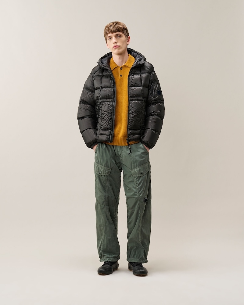 C.P. Company - D.D. Shell Hooded Puffer Jacket - RFCMOW702A110416A999 BLACK