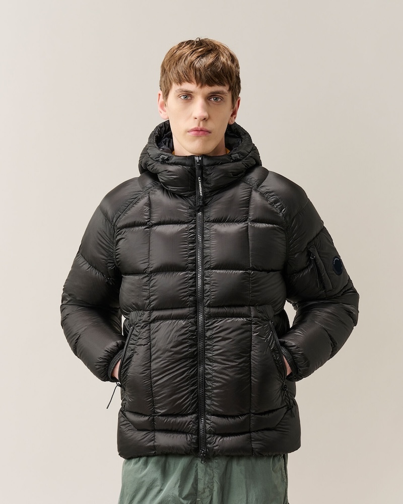 C.P. Company - D.D. Shell Hooded Puffer Jacket - RFCMOW702A110416A999 BLACK