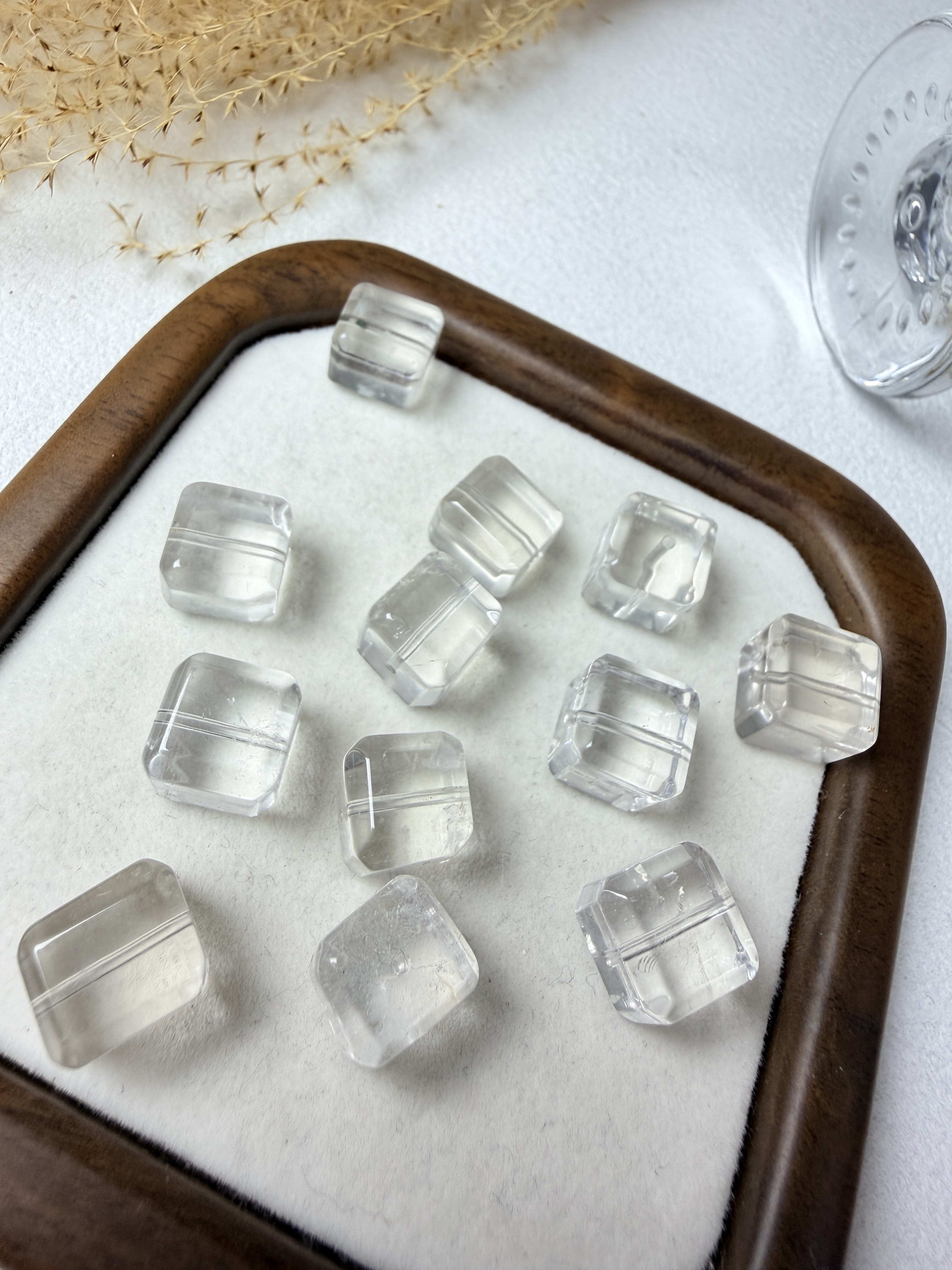 白水晶 方糖 DIY通孔