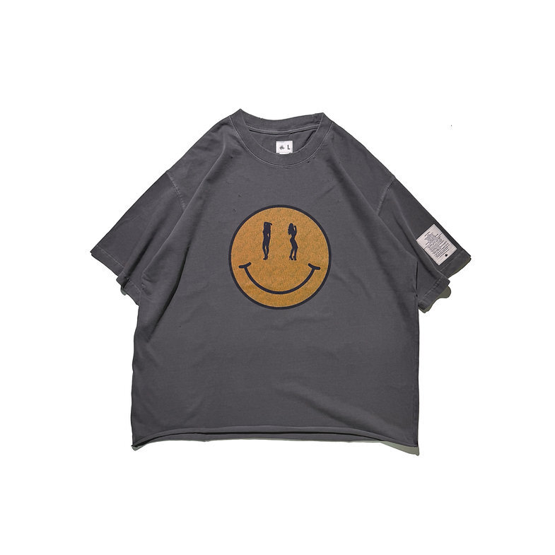 Club Stubborn The Sexy Smiley Face Tee - Washed Grey Coming soon