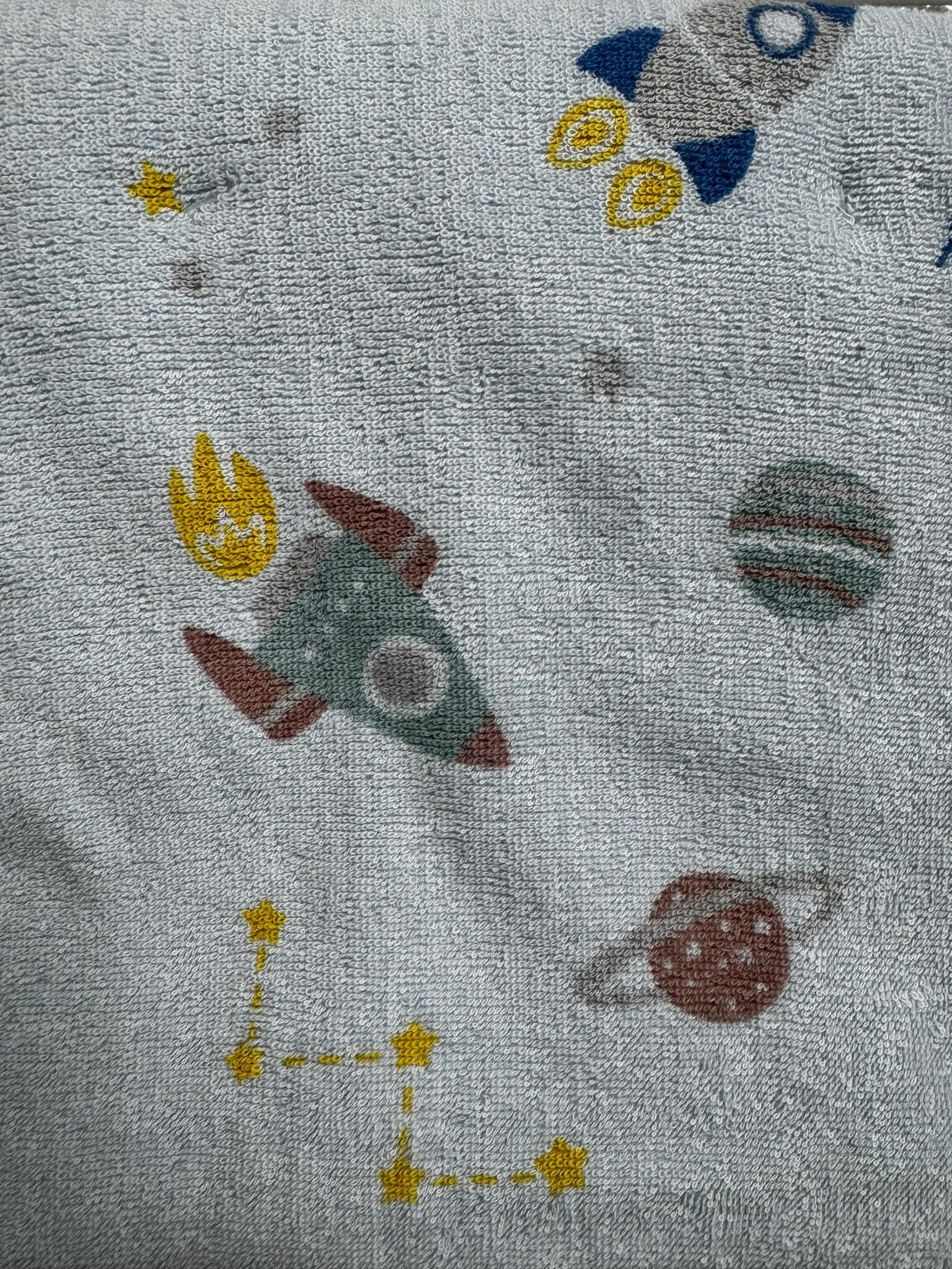 【Nishimatsuya】Kids Space Rocket Cotton Bath Towel