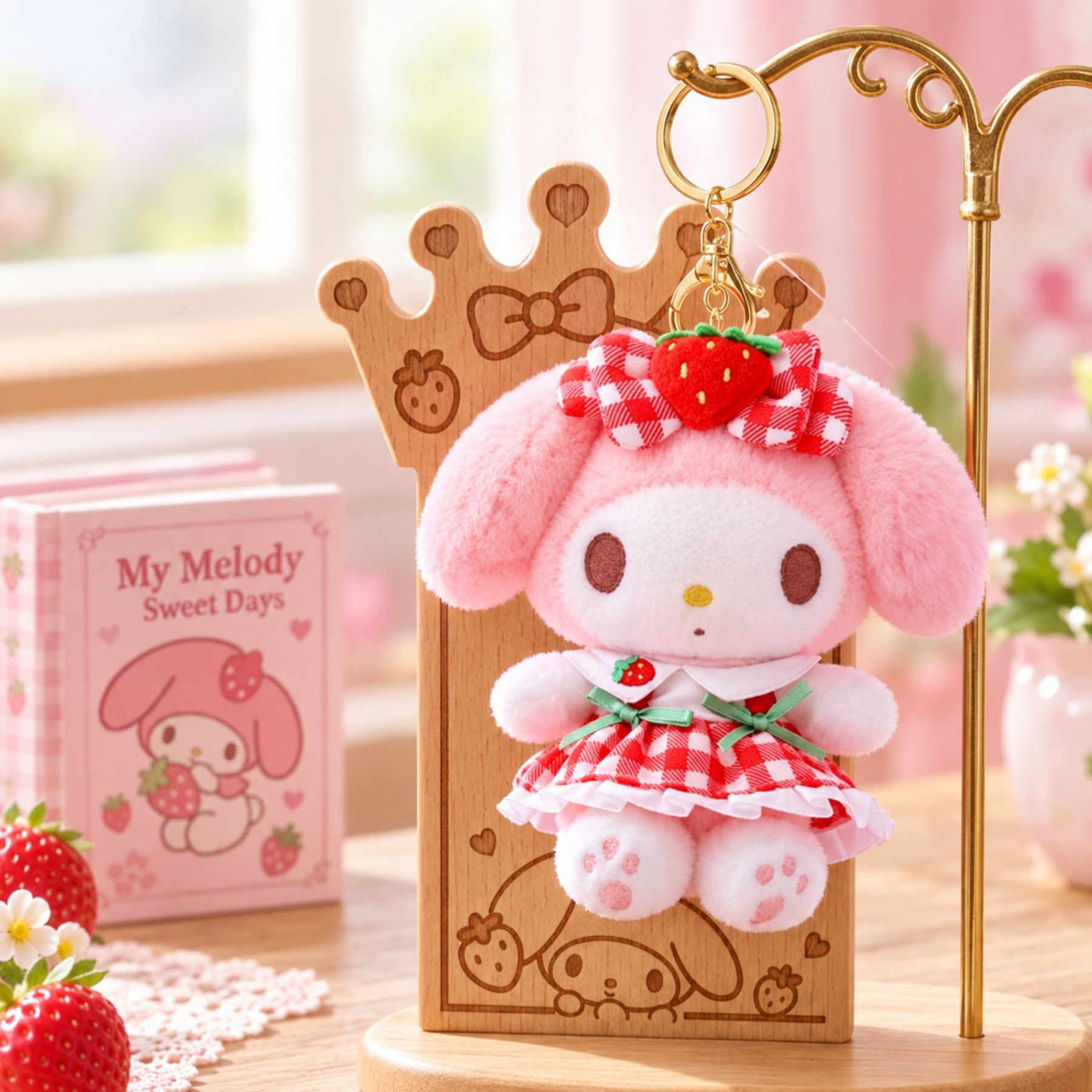 MY MELODY Sanrio 毛絨公仔鎖匙扣飾物