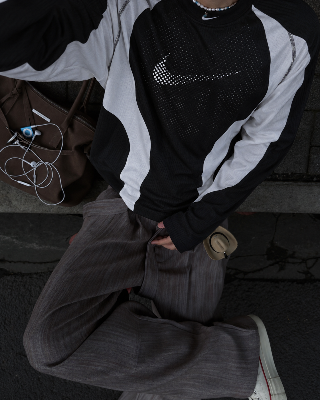 Nike Tech Evolution jersey  Dri-FIT ADV 拼接 Y2K  風格 機能 長TEE