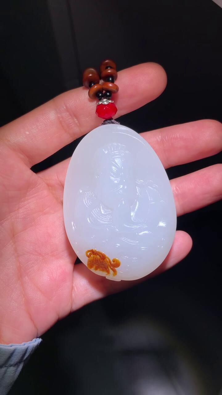 和田玉財神,天然和田玉軟玉