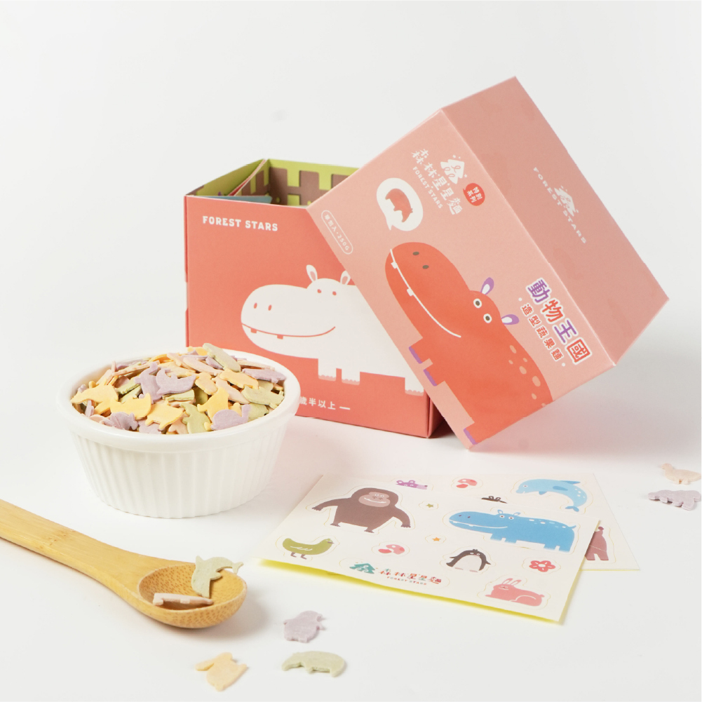 新品｜森林星星麵特別款｜動物王國｜動物麵｜造型麵｜蔬果麵｜1盒250g