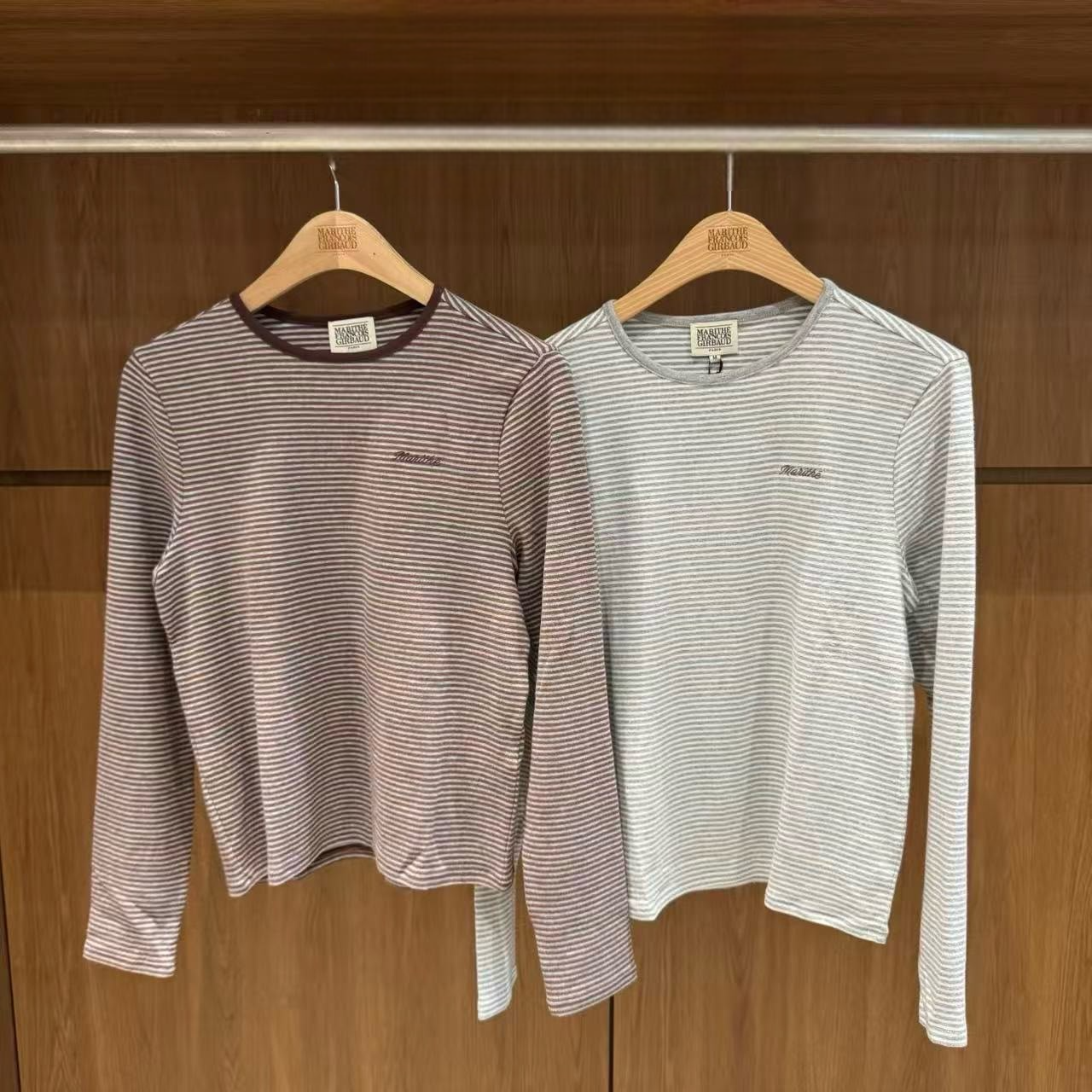 香港$490!!連線入code再減😱!! MARITHE FRANCOIS GIRBAUD (MFG)｜MFG46FLS105 W STRIPE LONG SLEEVE TEE [2 colors] M119