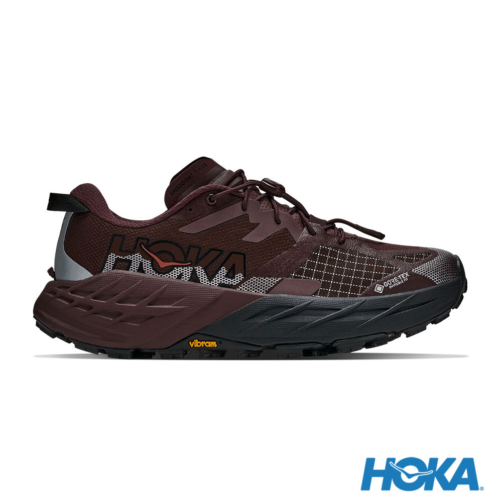 HOKA ONE ONE 女款 Speedgoat 7 GTX 寬楦 防水越野跑鞋 錦葵紫/黑