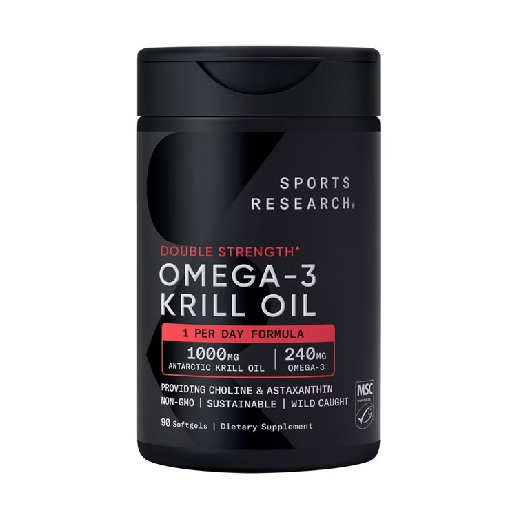 美國Sports Research Superba2™ 專利技術南極磷蝦油1000毫克，90粒膠囊