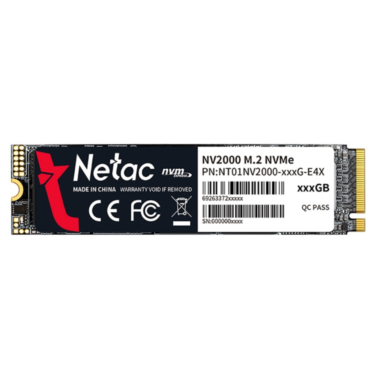 NT01NV2000-1T0-E4X Netac M.2 2280 Pcle INTERNAL SSD (GEN3X4)