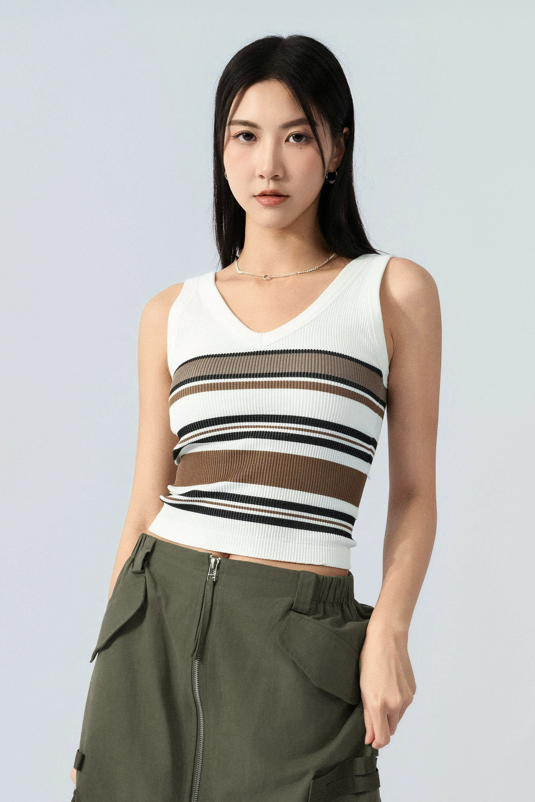粗幼間羅紋背心bra top（預購產品）