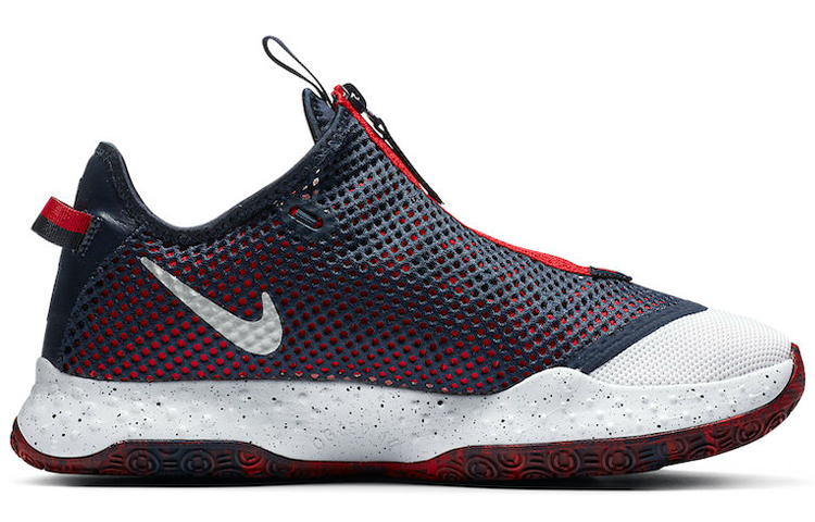【代購】Nike PG 4 Cushioning Slip Resistant Abrasion Resistant Low top Performance Basketball Shoes Men's White Asian Version CD5082-101