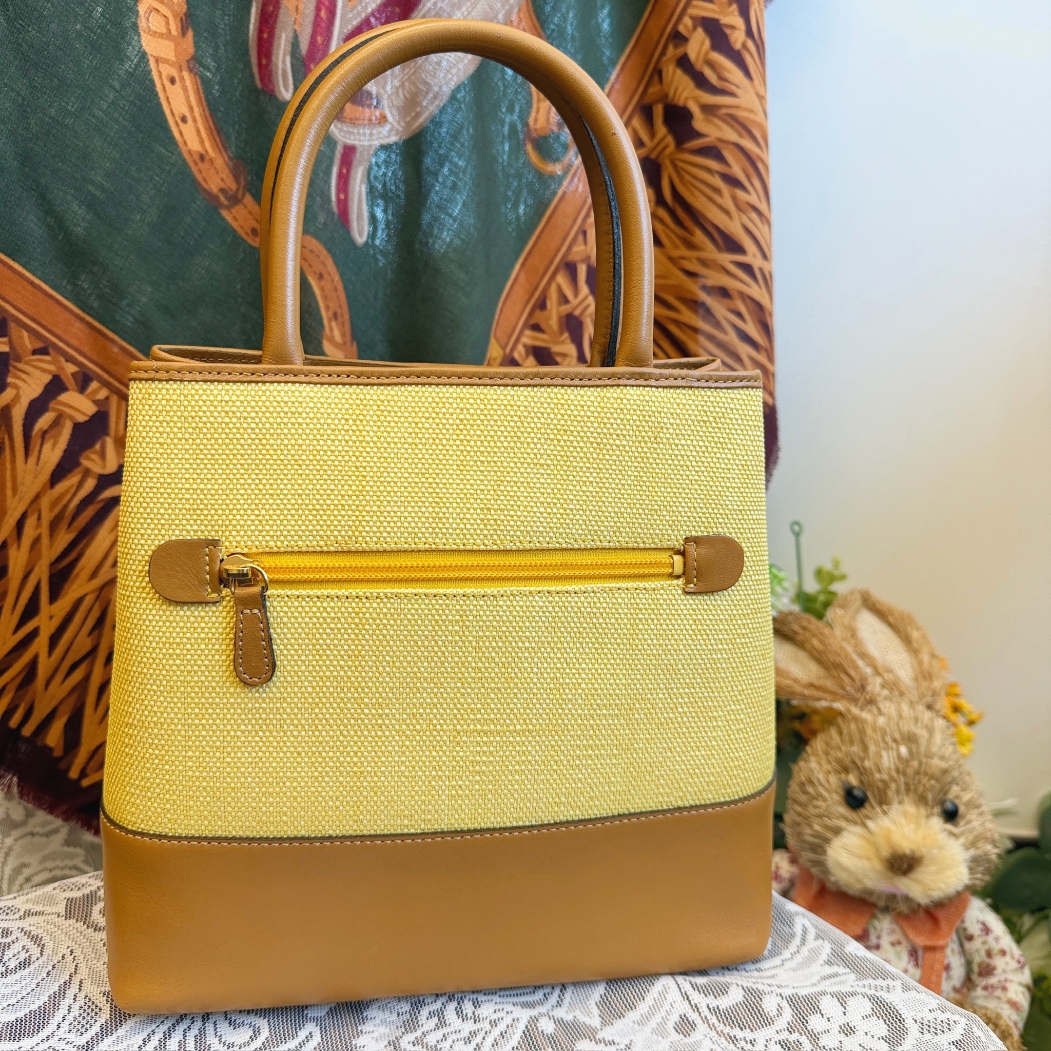 法國品牌 Nina Ricci 檸檬黃色中古手袋