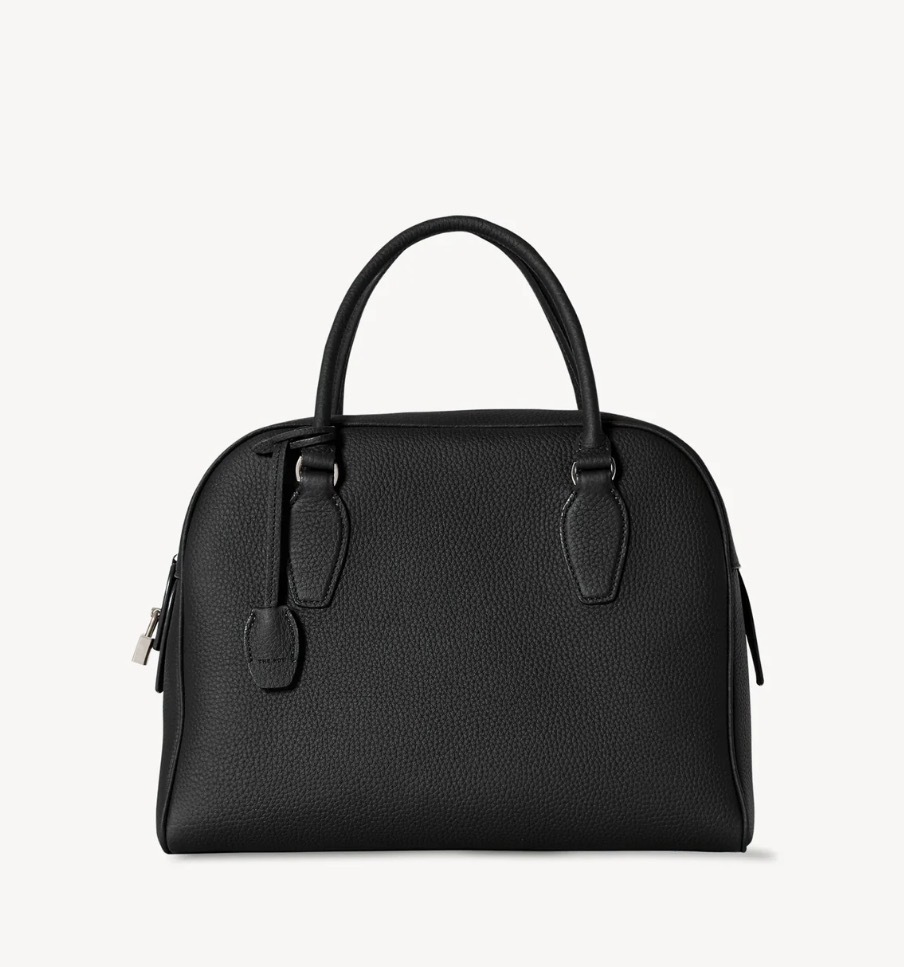The Row India 12.00 Leather Bag in Black