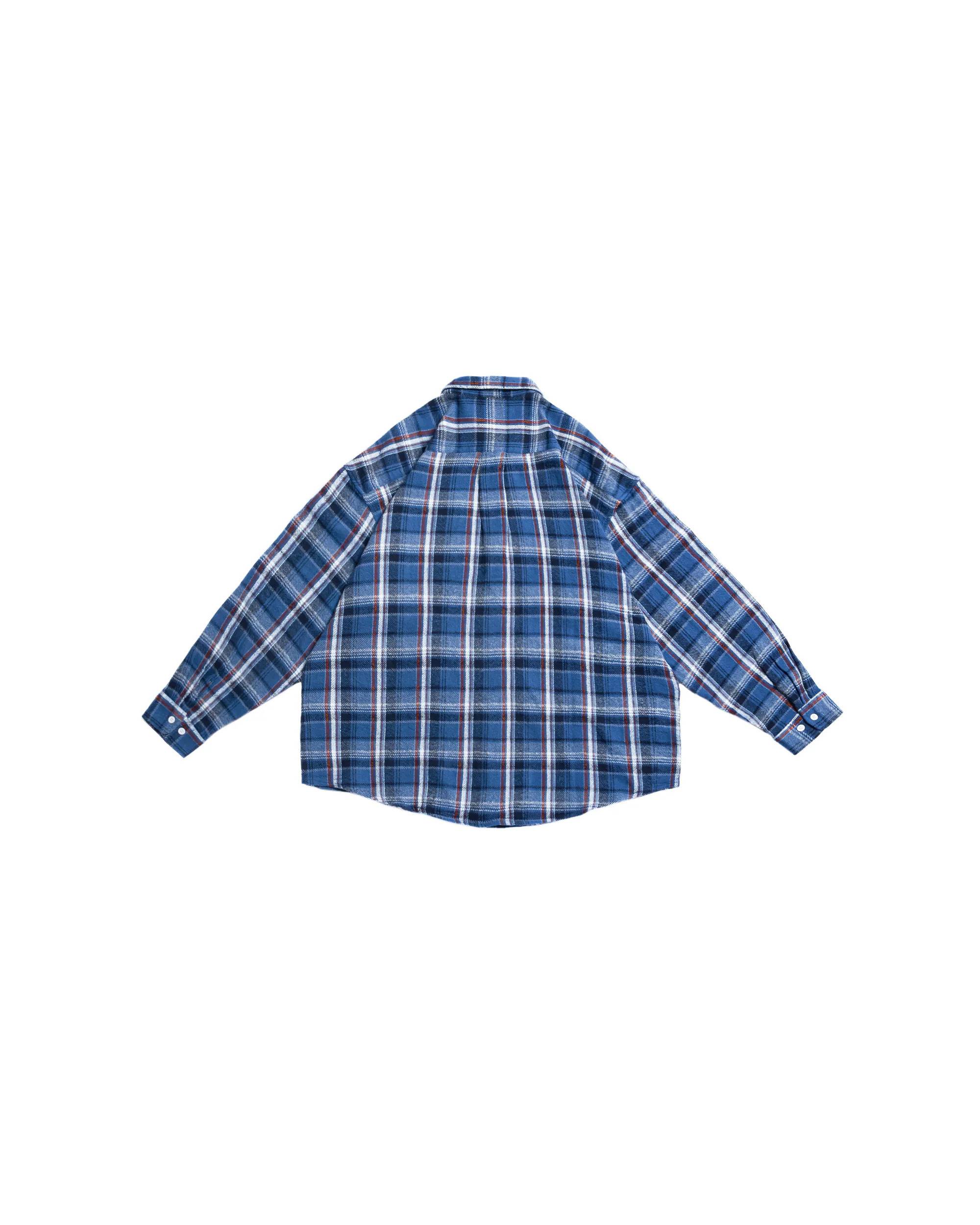 PERSEVERE LOOSE-FIT L / S SHIRT - BLUE＆RED PLAID