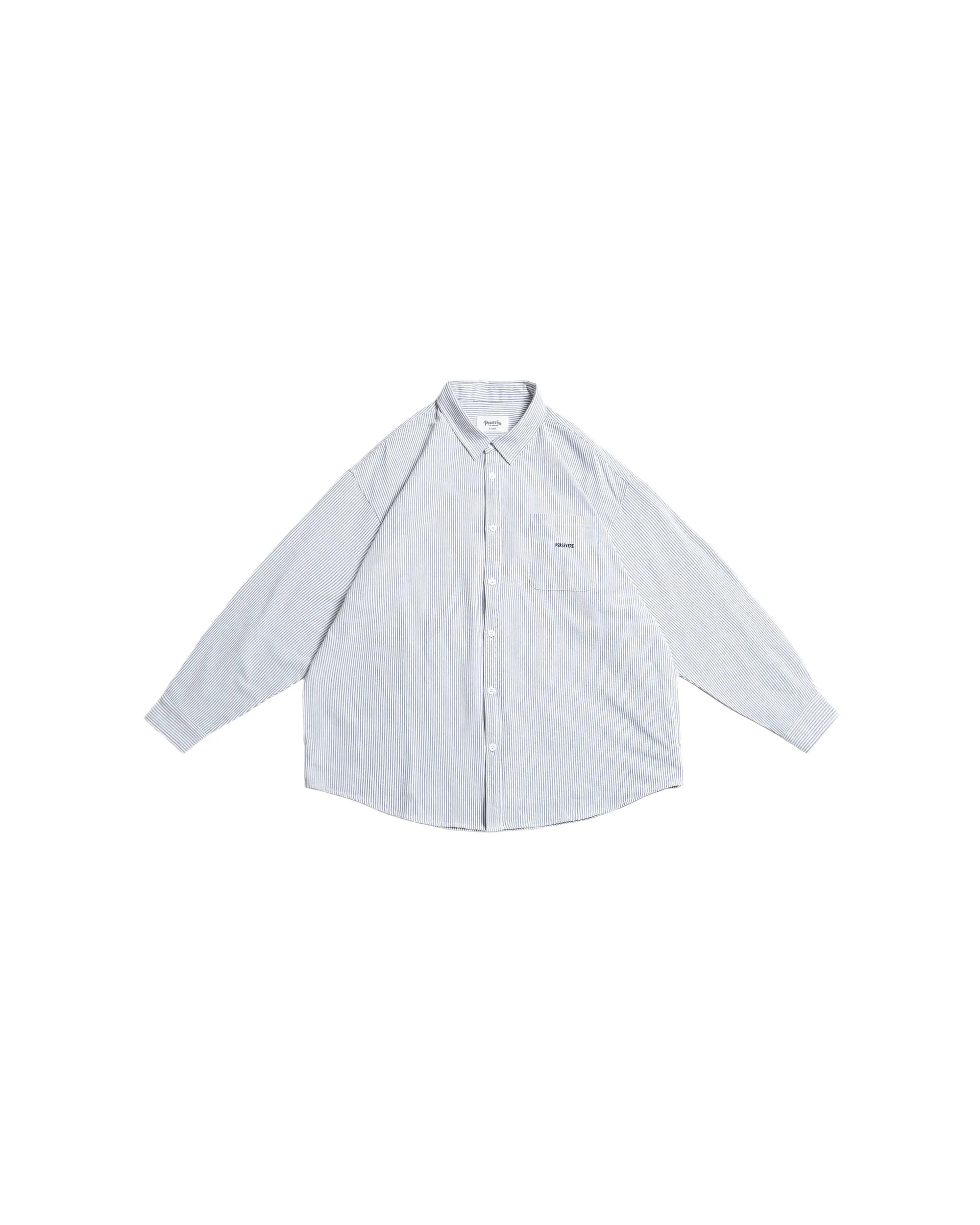 PERSEVERE LOOSE-FIT L / S SHIRT - STRIPED OXFORD