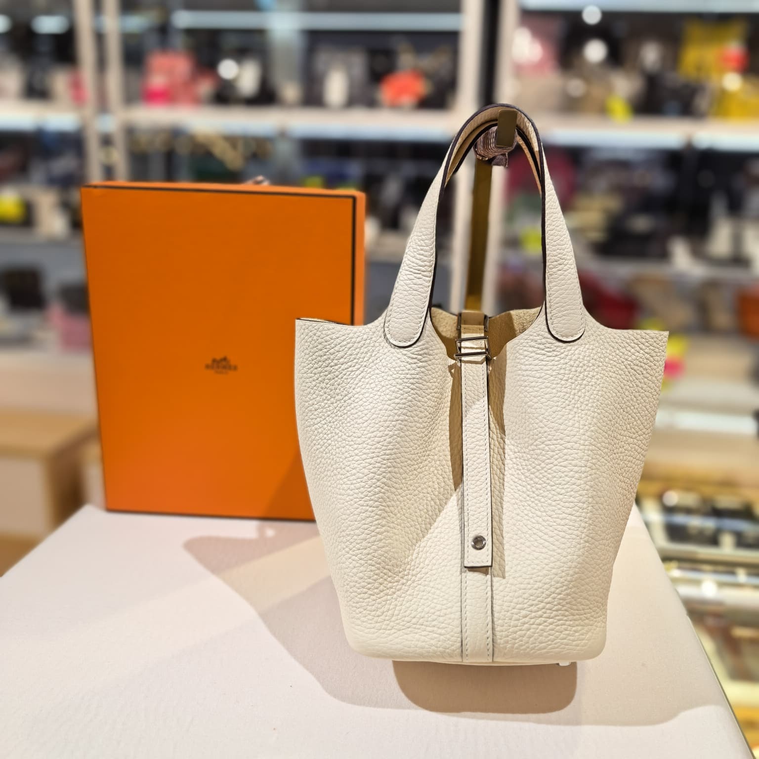 全新HERMES PICOTIN18 NATA TC PHW 奶油白 #P18 #愛馬仕 #菜籃子 #BRAND NEW #香榭站正品